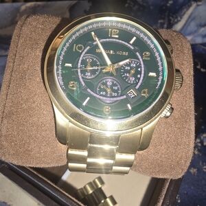 Michael Kors Gold and Green/Purple Watch-Unisex
